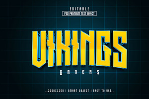 Vikings Gamers 3D Text Effect