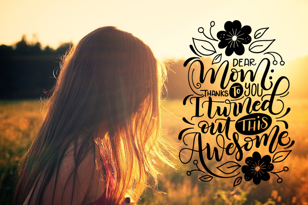The Best Mom lettering quote bundle, an Illustration by HowJoyful  (Photo 3 of 9)