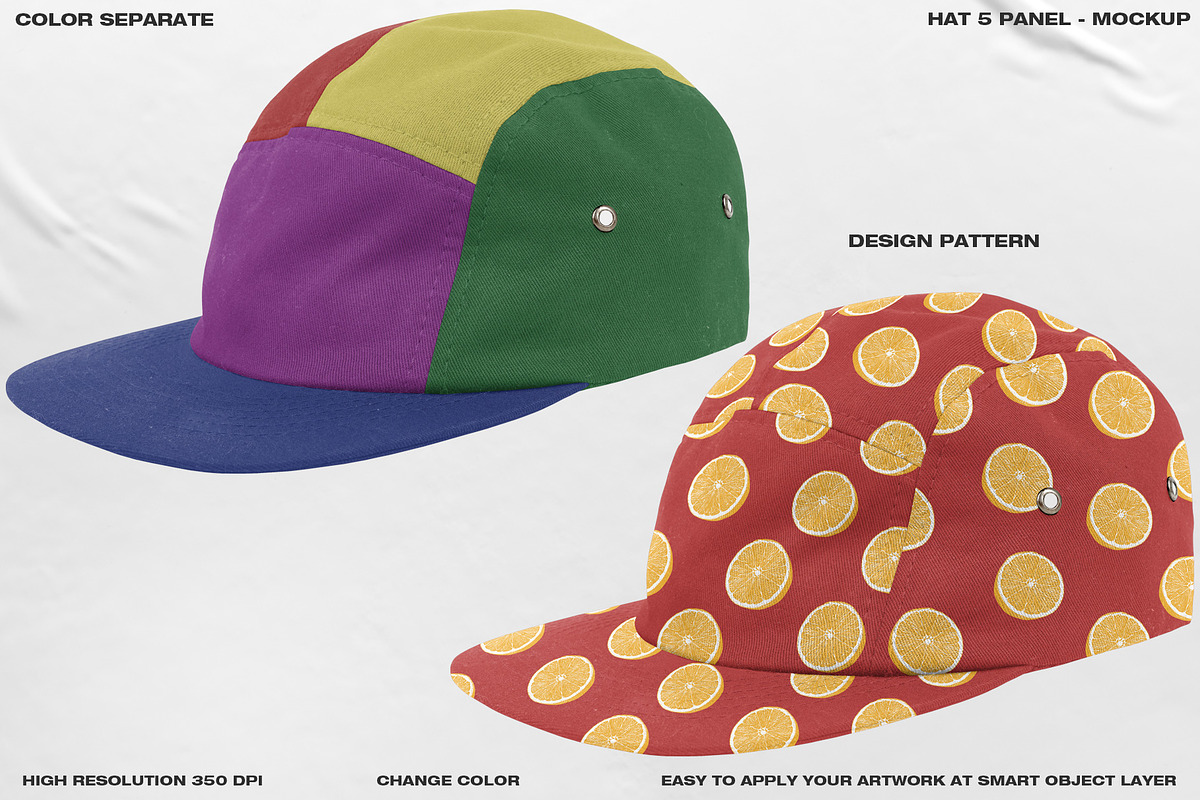 Hat 5 Panel - Mockup, a Hat Mockup by DaldSgh (Photo 8 of 18)