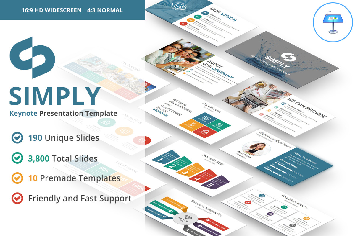 Simply Keynote Template, a Presentation Template by GraphicStan (Photo 1 of 24)
