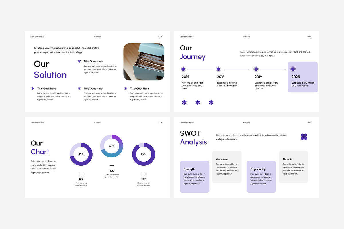 Clean Company Profile Presentation, a Presentation Template by Eklip Studio (Photo 2 of 6)