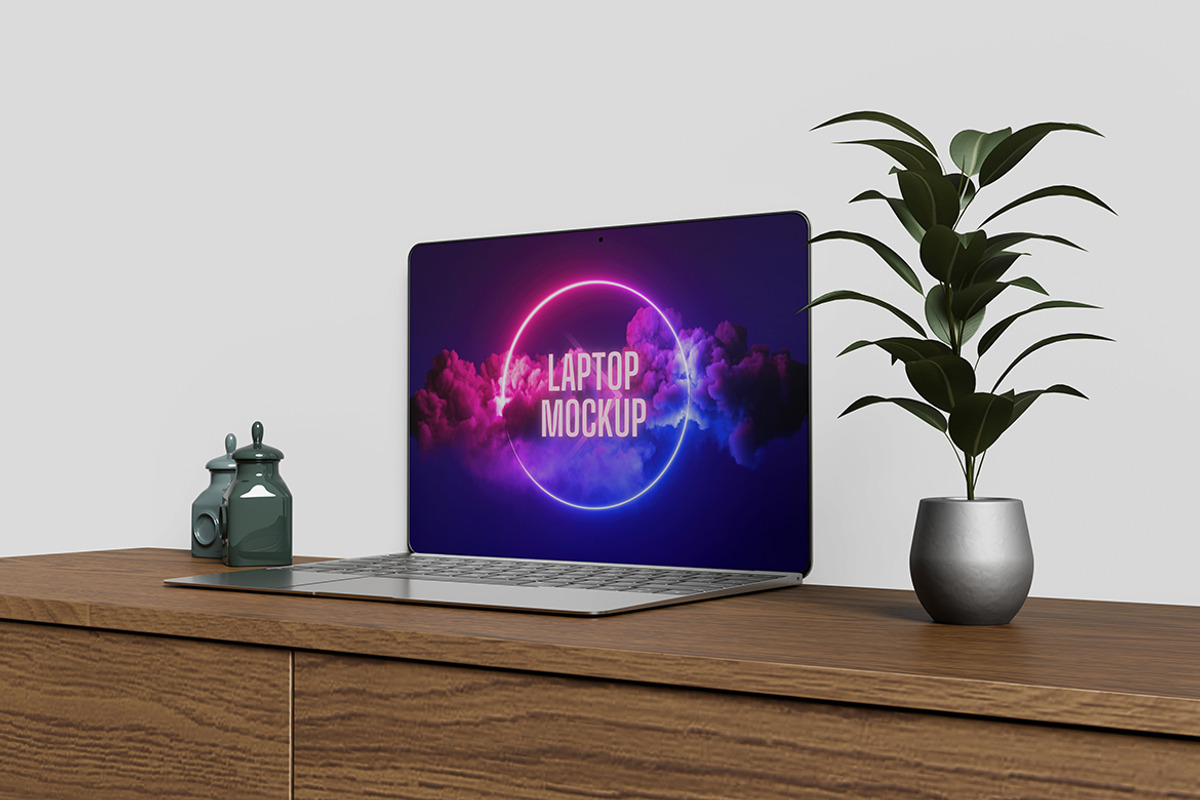 Laptop Mockup, a Wearable Device Mockup by MrLetters (Photo 4 of 5)