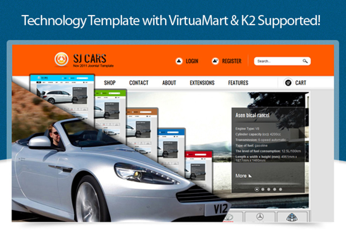 SJ Cars with VirtueMart supported, a Websites & App Template by YouTech (Photo 1 of 5)