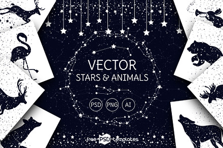 Vector Stars and Animals