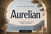 Aurelian - Elegant Serif Typeface, a Serif Font by overlaytemplates (Thumbnail 1 of 5)