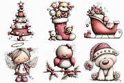 Whimsical Christmas Clipart, an Illustration by Libby Wishes (Thumbnail 6 of 6)