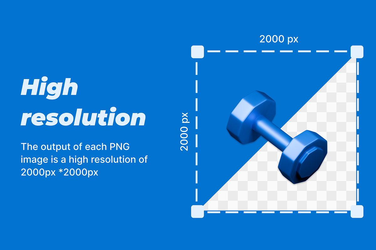 Gym and Fitness 3D Icon Set, a 3D by Laimmilka (Photo 3 of 4)