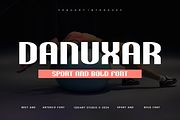 Danuxar - Sport Font, a Sans Serif Font by Iqsiart Studio (Thumbnail 1 of 6)
