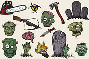 Zombies set, a Pattern Graphic by ArtOwl (Thumbnail 2 of 5)
