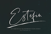 Estefin - Handwritten Font, a Script Font by Fikryal Studio (Thumbnail 1 of 8)
