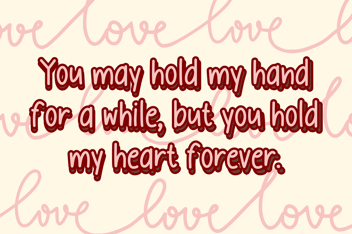 Sweetheart is a handwritten font, a Handwritten Font by Brown Cupple (Photo 3 of 5)