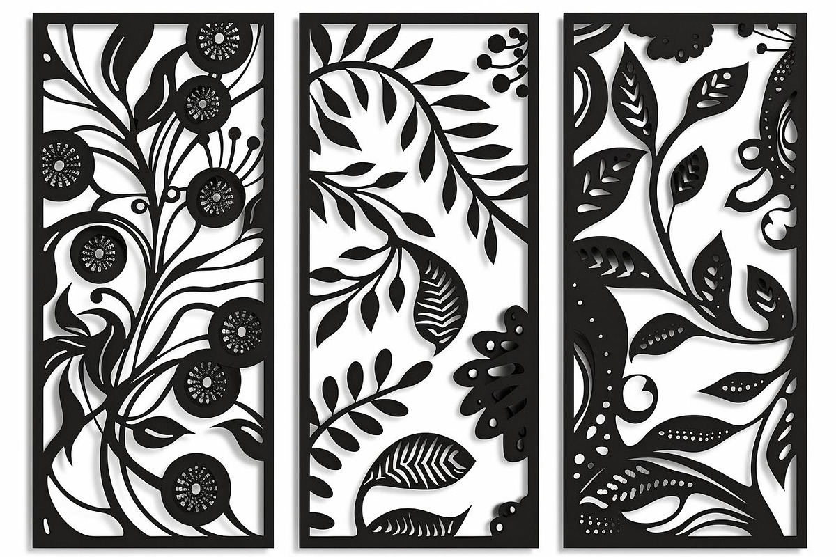 Decorative Wall Art Panel Vector Set, an Illustration by BIPLOB EXPERT (Photo 9 of 9)