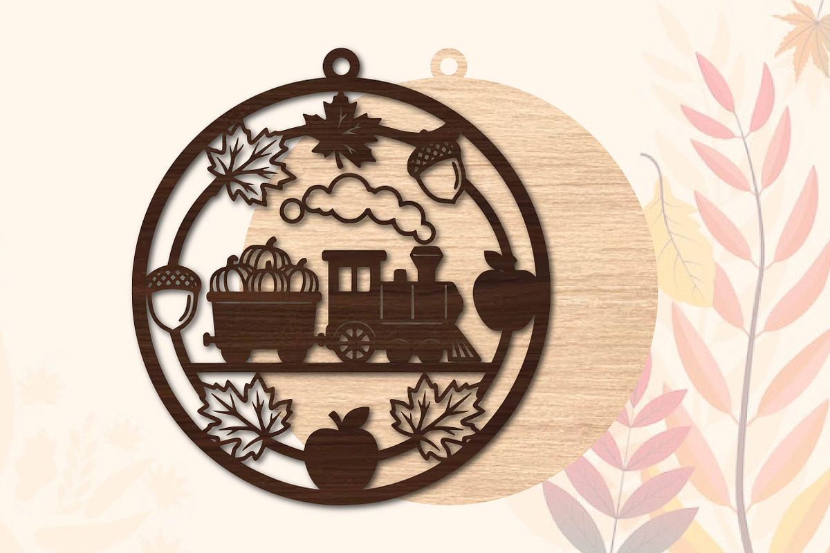 Autumn Harvest Train Laser Cut SVG, an Object Graphic by DreamPrint404 (Photo 3 of 3)