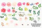 Watercolor flower Clip Art, an Illustration by Elly Studio (Thumbnail 11 of 13)