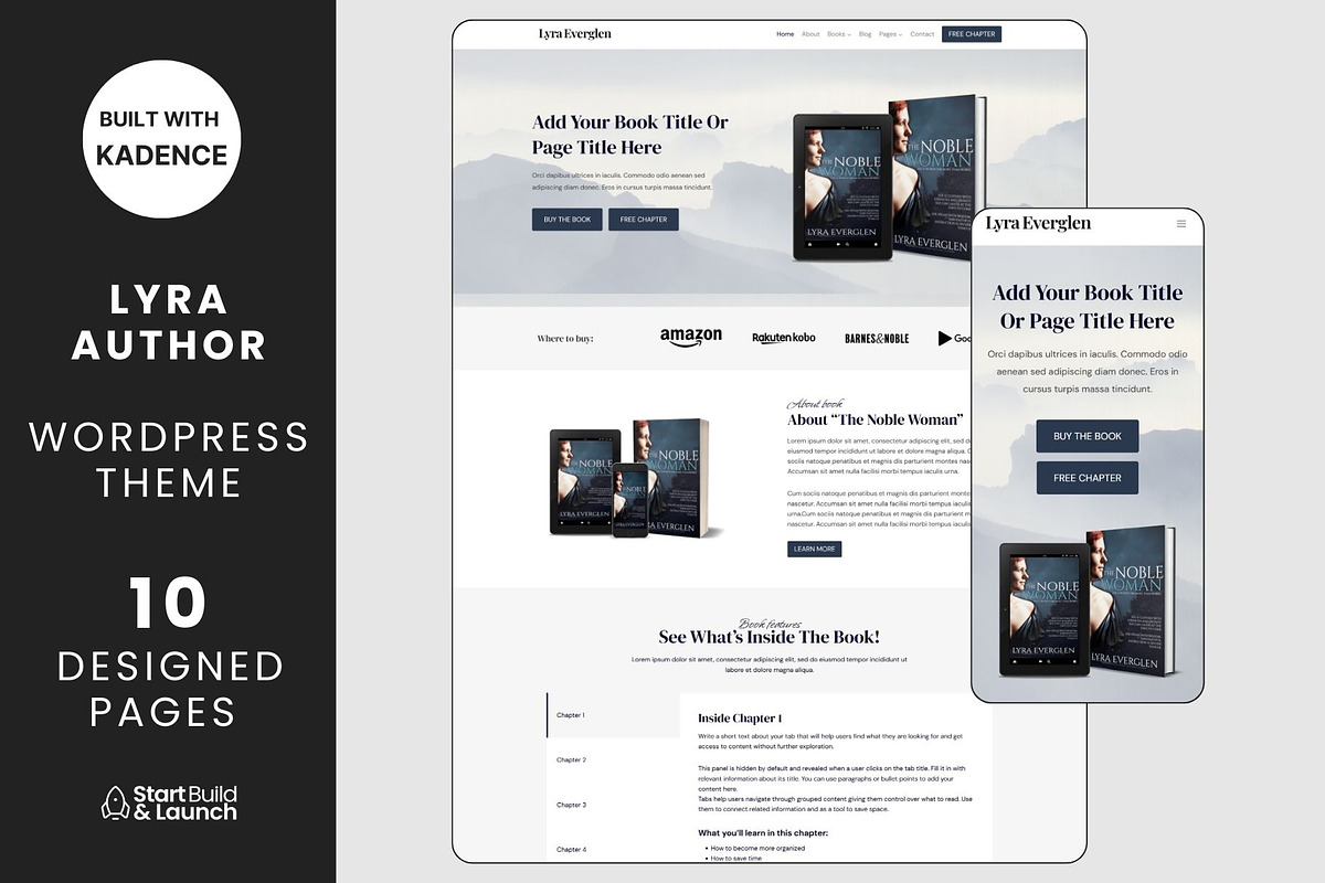 Author Website Template WordPress