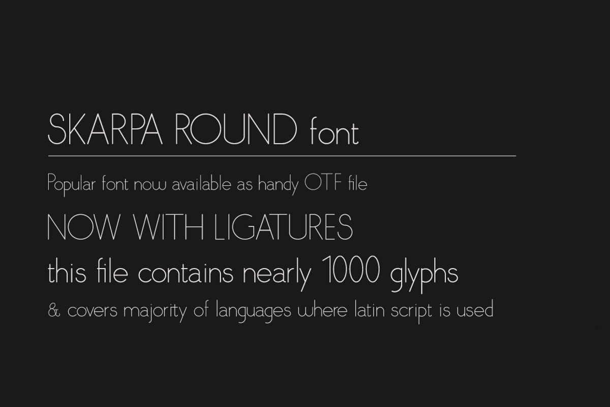 Skarpa Round.otf font preview 3