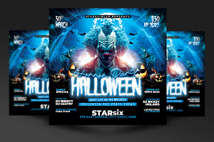 Halloween Party Flyer, a Flyer Template by RTXdesinger99