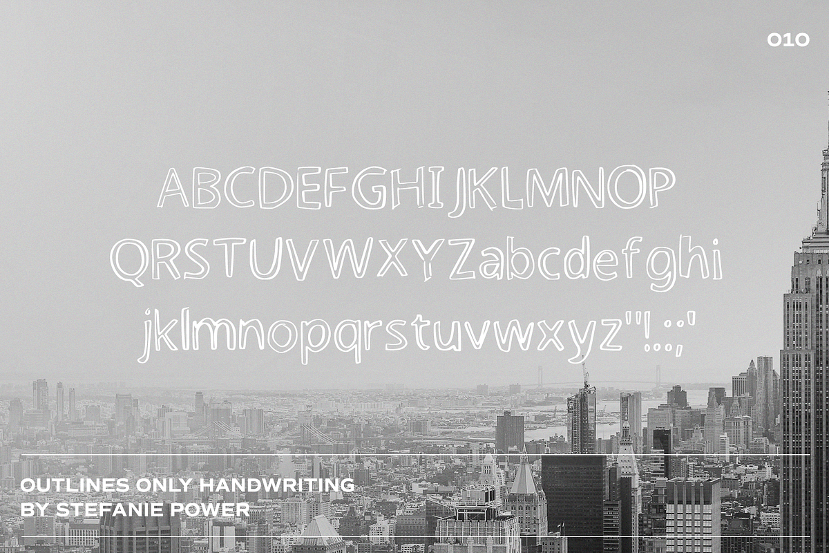 Outlines Only Handwriting | Font, a Script Font by Stefanie Madison (Photo 2 of 2)