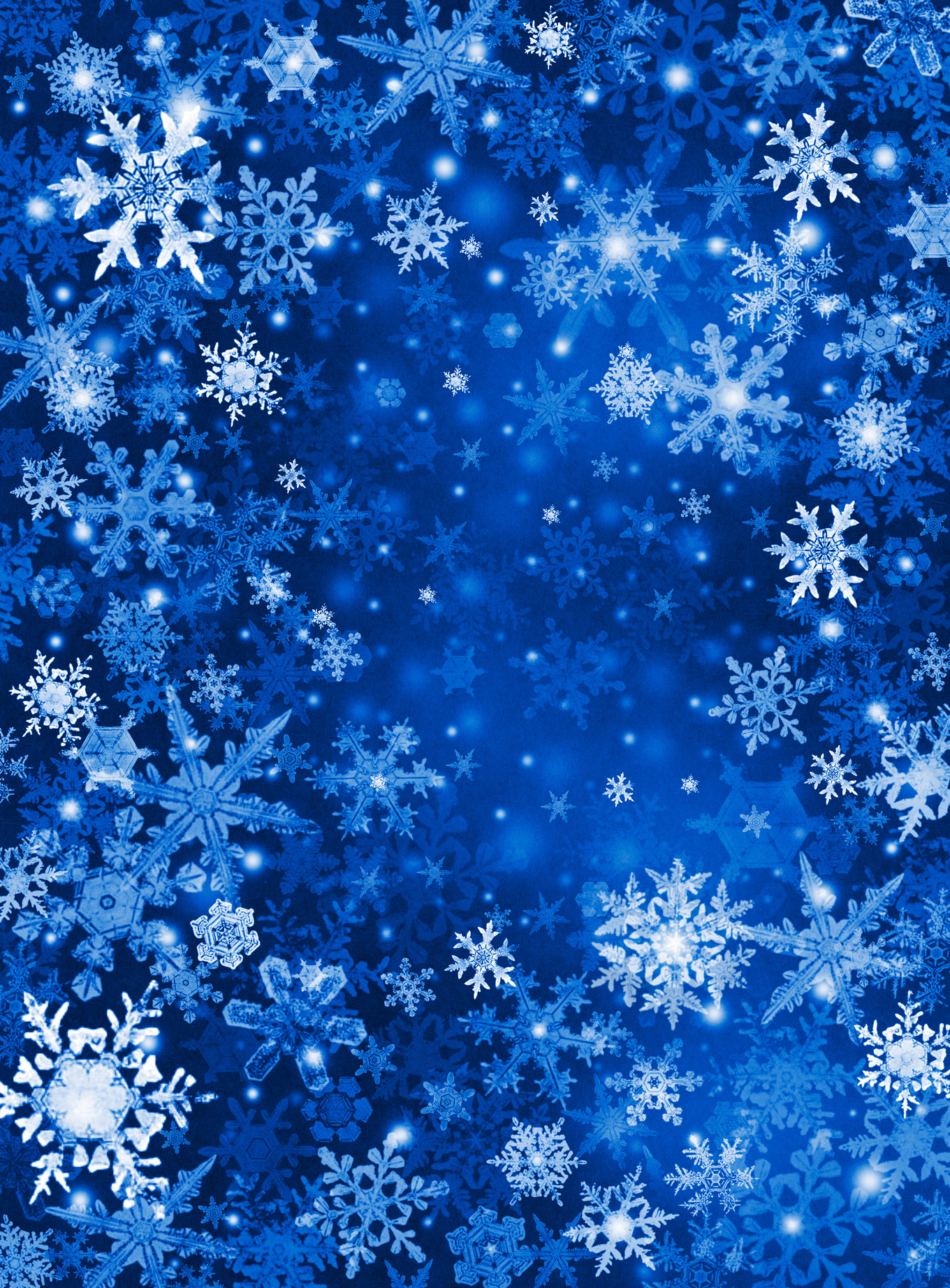 Blue And White Snowflakes by David Schrader  Creative Market
