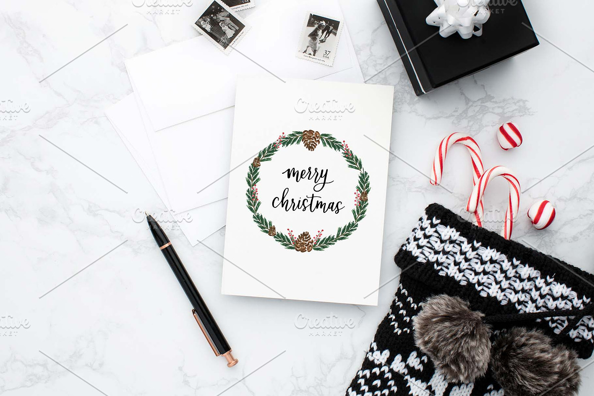 SALE Holiday Lettering & Clipart Kit, an Illustration by Jane Yu Designs (Photo 9 of 12)