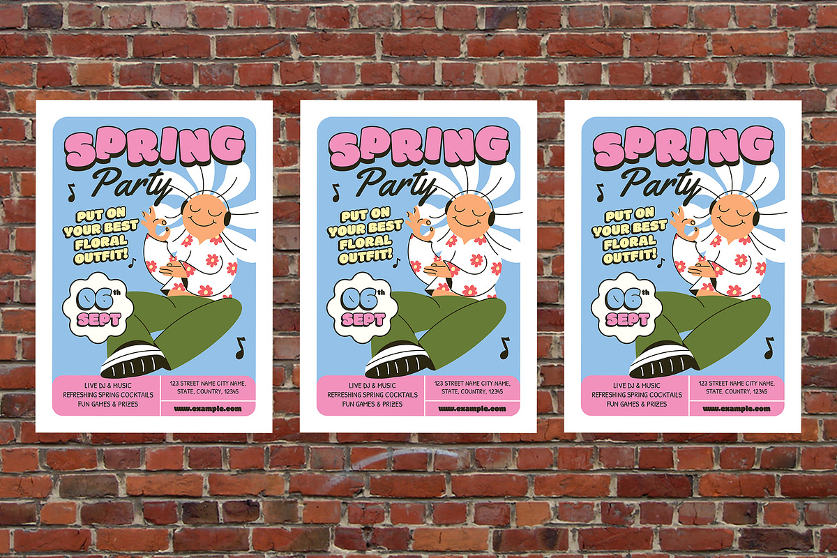 Spring Party Flyer, a Flyer Template by Aiyari Graphic (Photo 3 of 3)