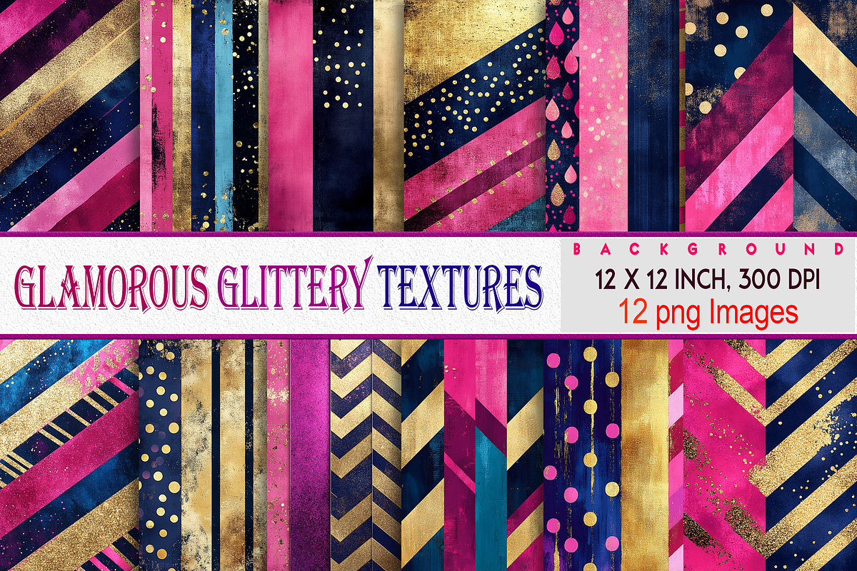 Glamorous Glittery Textures, a Pattern Graphic by Printable Treasure (Photo 1 of 5)