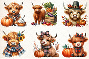 Watercolor Thanksgiving Highland Cow, an Illustration by Rose Art (Thumbnail 3 of 7)