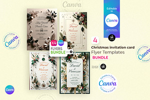 Christmas Wedding Invitation Flyer, a Flyer Template by Aam360