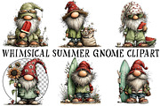 Whimsical Summer Gnome Clipart, an Illustration by OK Design (Thumbnail 2 of 6)