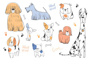 Cute Dogs Set