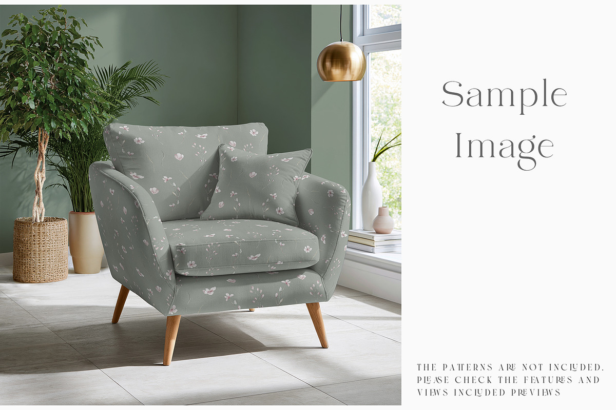Armchair Upholstery Mockup, a Household Mockup by mock-ups (Photo 5 of 12)