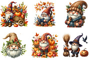 Watercolor Autumn Gnome Clipart, a Seasonal Illustration by DreamArtGraphic (Thumbnail 2 of 4)
