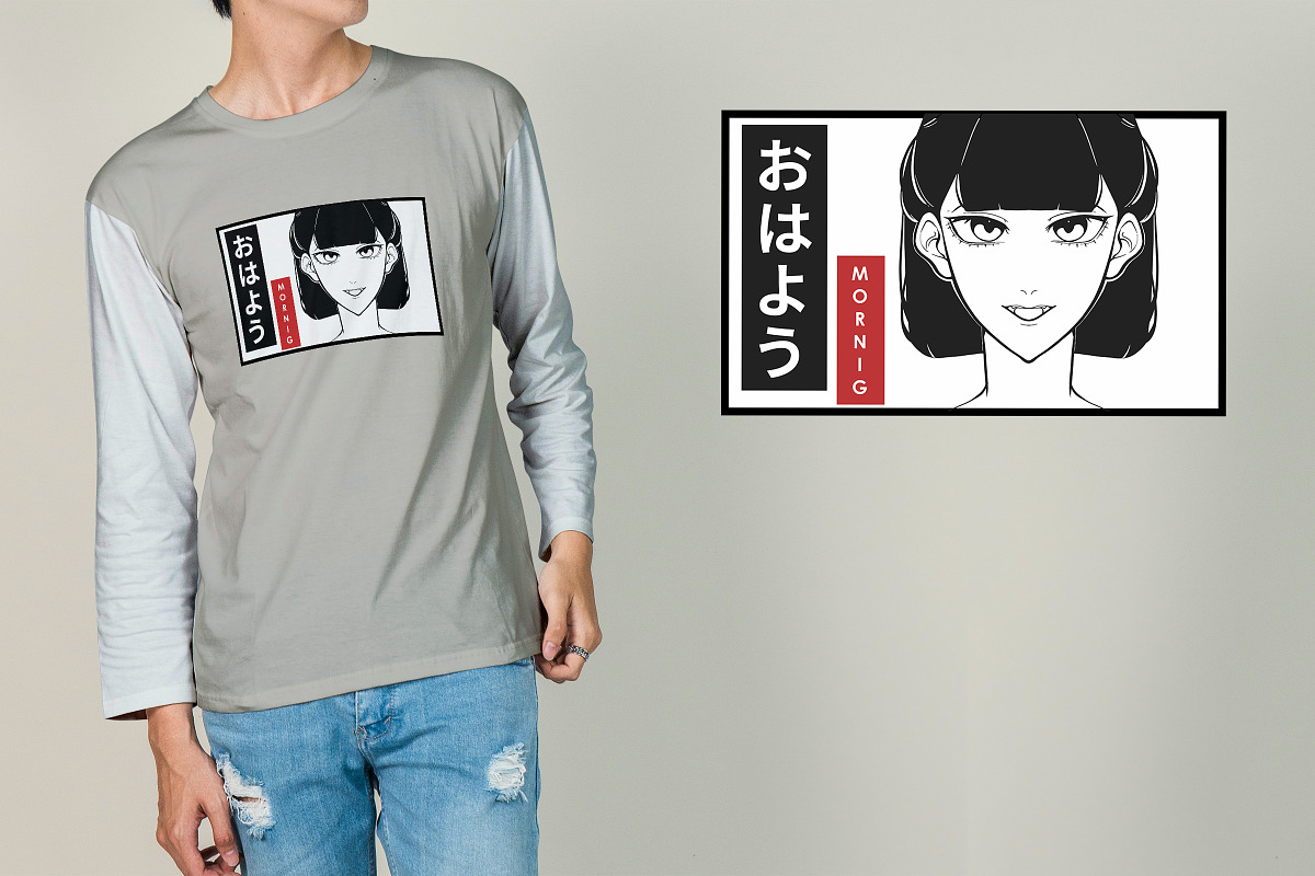 Manga Japanese Comic T-Shirt Design, an Illustration by vectstudio (Photo 3 of 4)
