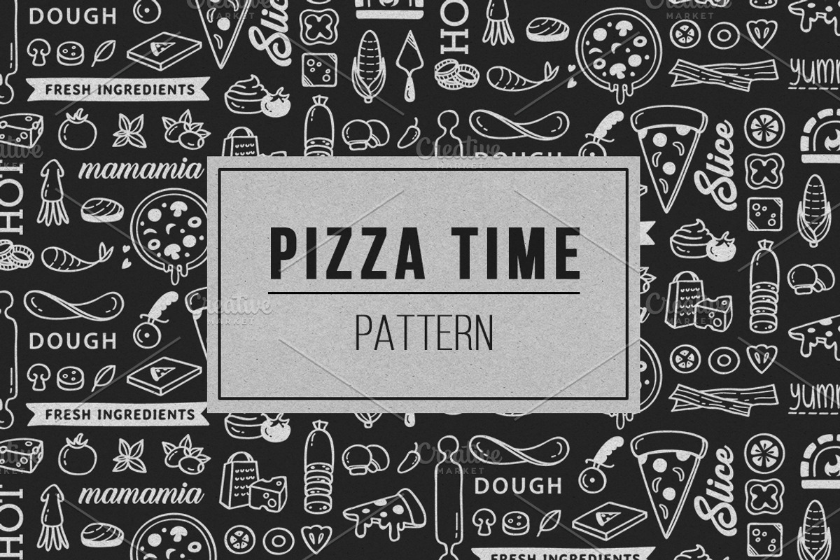 Pizza Pattern, a Pattern Graphic by Ladle&co. (Photo 2 of 4)