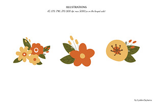 Fall Illustrations With Pumpkins