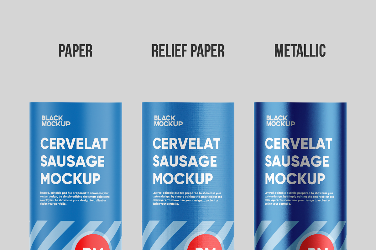 Cervelat Sausage Mockup, a Packaging Mockup by BlackMockup (Photo 4 of 15)
