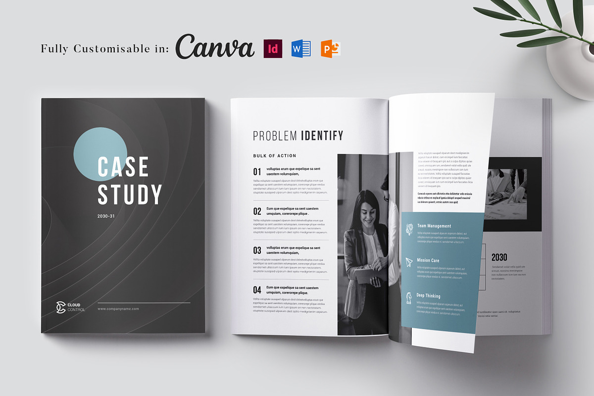 Marketing Case Study Template, Canva, a Brochure Template by DesVert (Photo 1 of 8)
