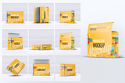 Package Boxes Mock-Up, a Packaging Mockup by DesignRushMarket (Thumbnail 1 of 7)