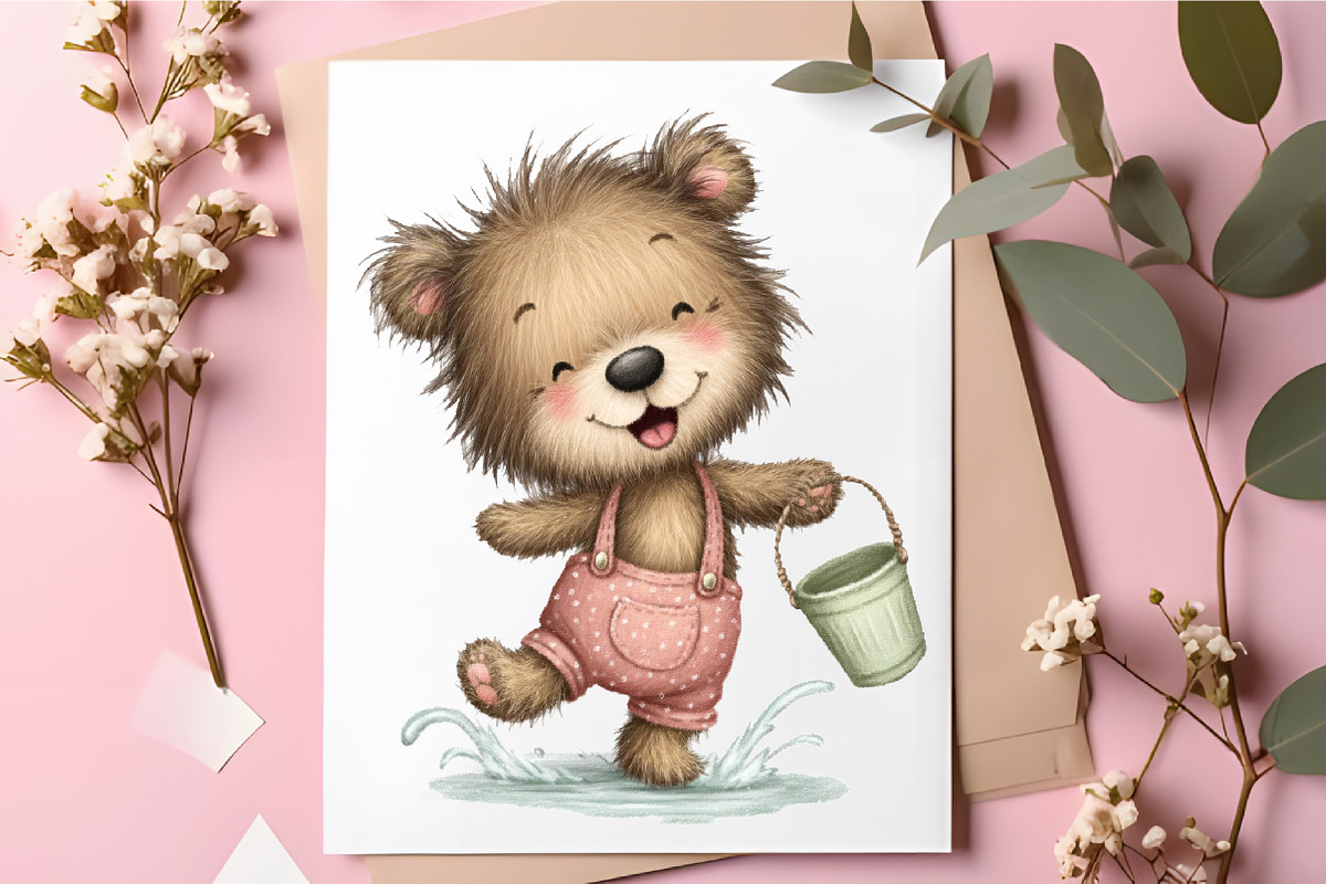 Funny Summer Teddy Bear Clipart, an Illustration by RobertsArt (Photo 4 of 5)