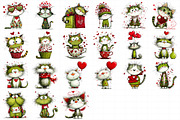 Watercolor Valentine Cat, an Illustration by Daily.Designs (Thumbnail 4 of 5)