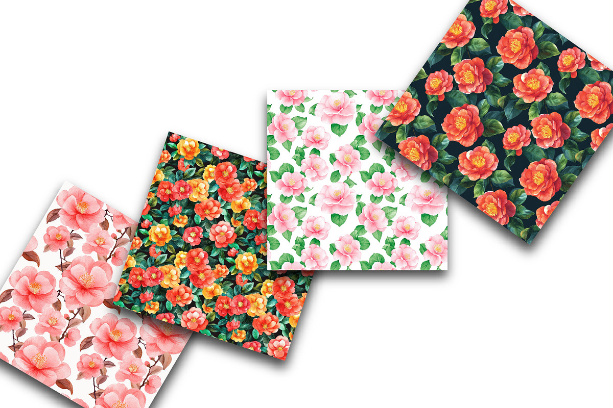 Camellia Flower Bloom Clipart, an Illustration by Rose Art (Photo 6 of 6)