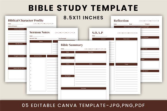 Bible Study Canva Template preview 6