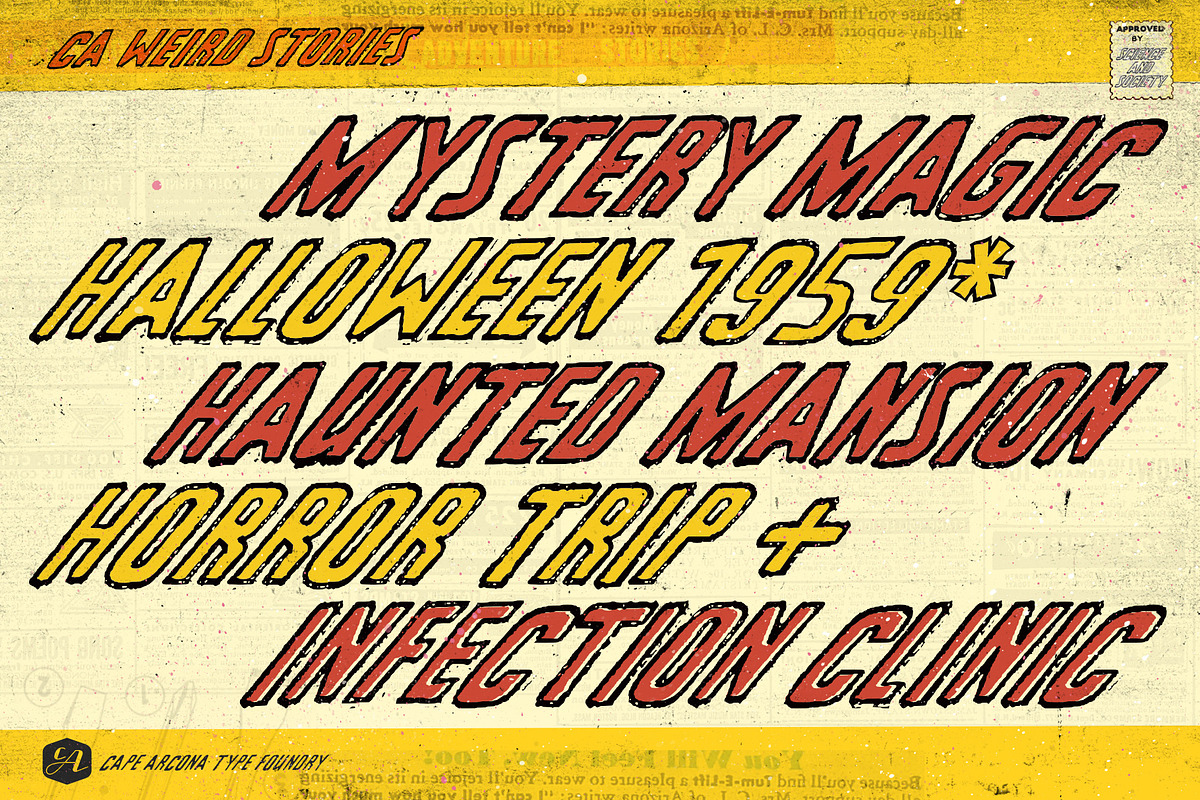 CA WeirdStories, a Sans Serif Font by Cape Arcona Type Foundry (Photo 5 of 7)