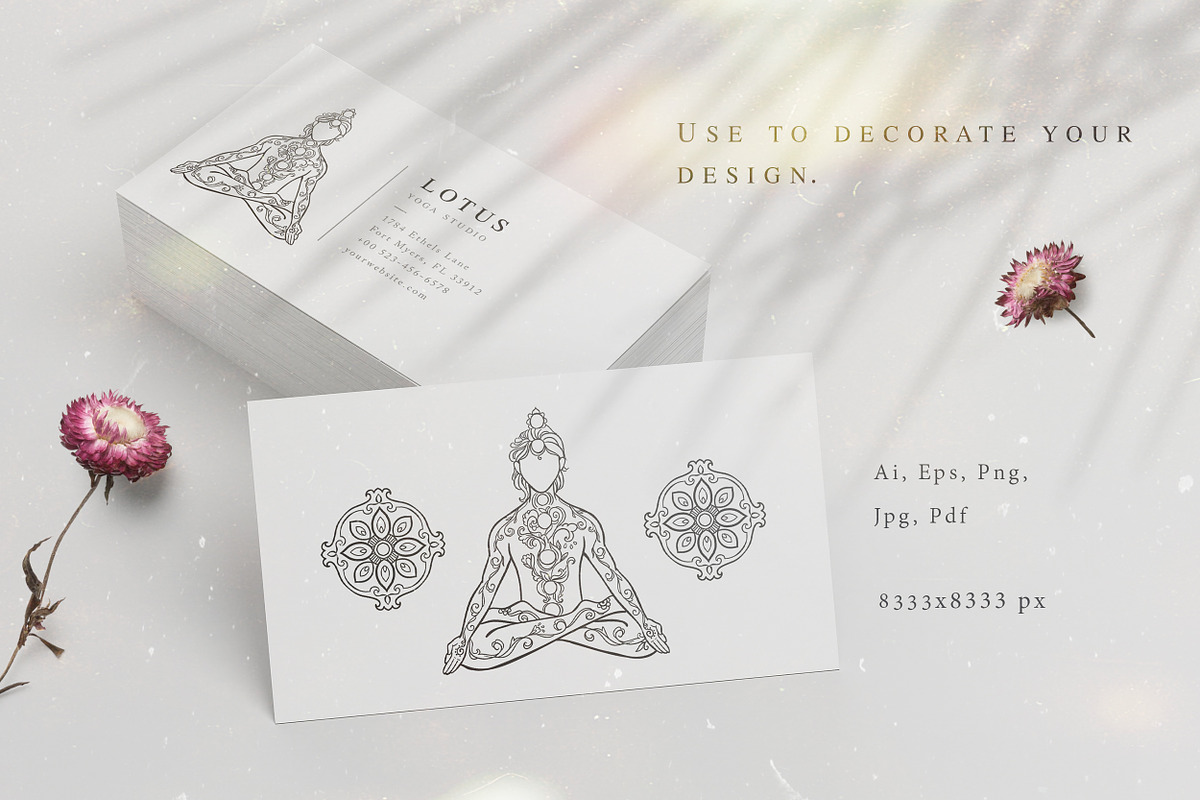 Lotus Man Set. 31 elements, an Illustration by anvinoart (Photo 6 of 16)