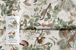 Woodland Birds Botanical Paper Pack