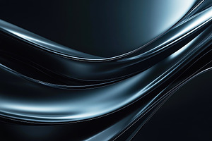 Abstract Black Metallic Waves, a Background Photo by Ales Munt