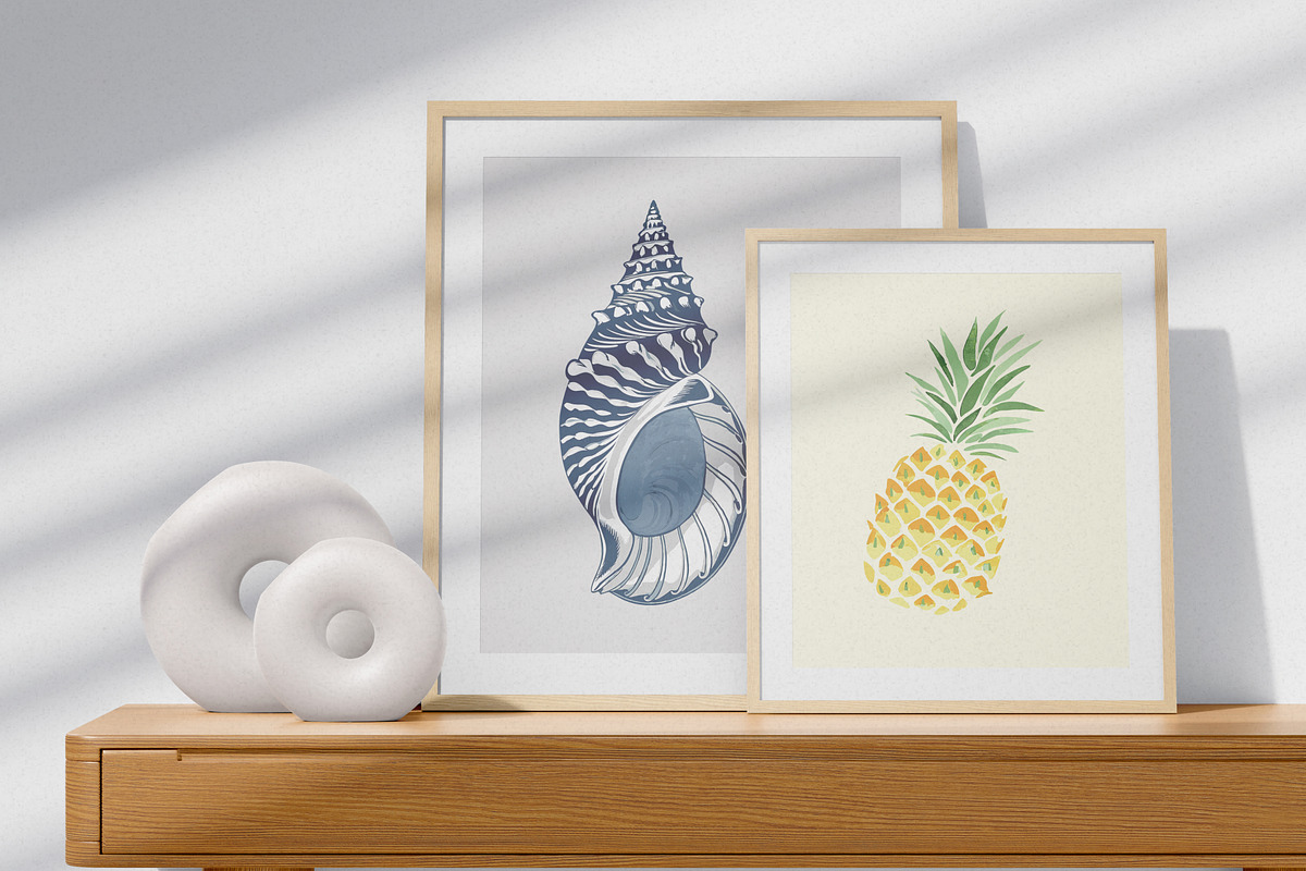 Summer Beach Wall Art Set, a Wallpaper Graphic by Helospace (Photo 5 of 10)