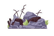 Broken ruined house buildings set, an Object Illustration by Good Studio (Thumbnail 12 of 14)