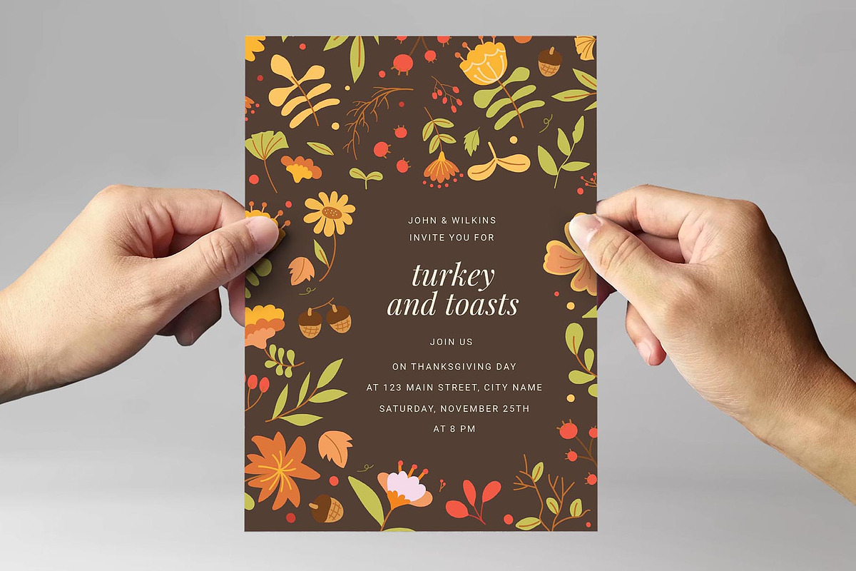 Festive Thanksgiving Card, a Flyer Template by BrandPacks (Photo 5 of 6)