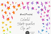 Rainbow Star watercolor, an Illustration by Eomoiart (Thumbnail 1 of 3)